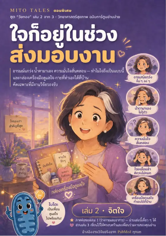 ปกหนังสือ วัยทอง 2 ใจก็อยู่ในช่วงส่งมอบงาน