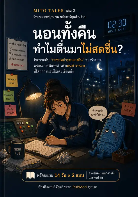 ปกหนังสือ MITO TALES เล่ม 2 นอนทั้งคืน ทำไมตื่นมาไม่สดชื่น?